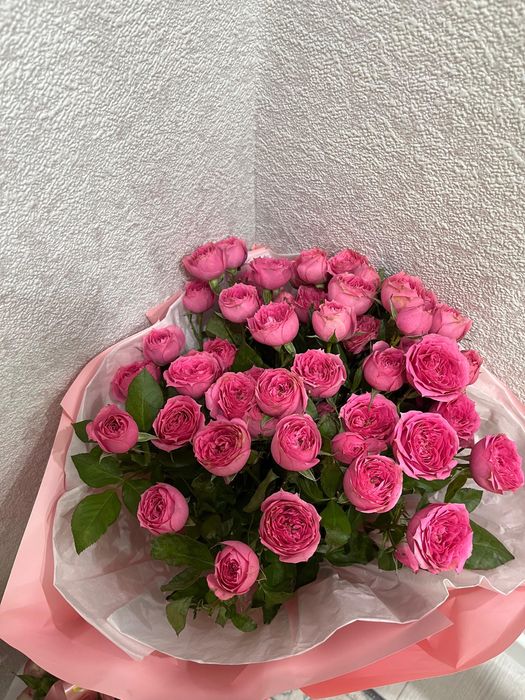 Кустовые, свежие розы