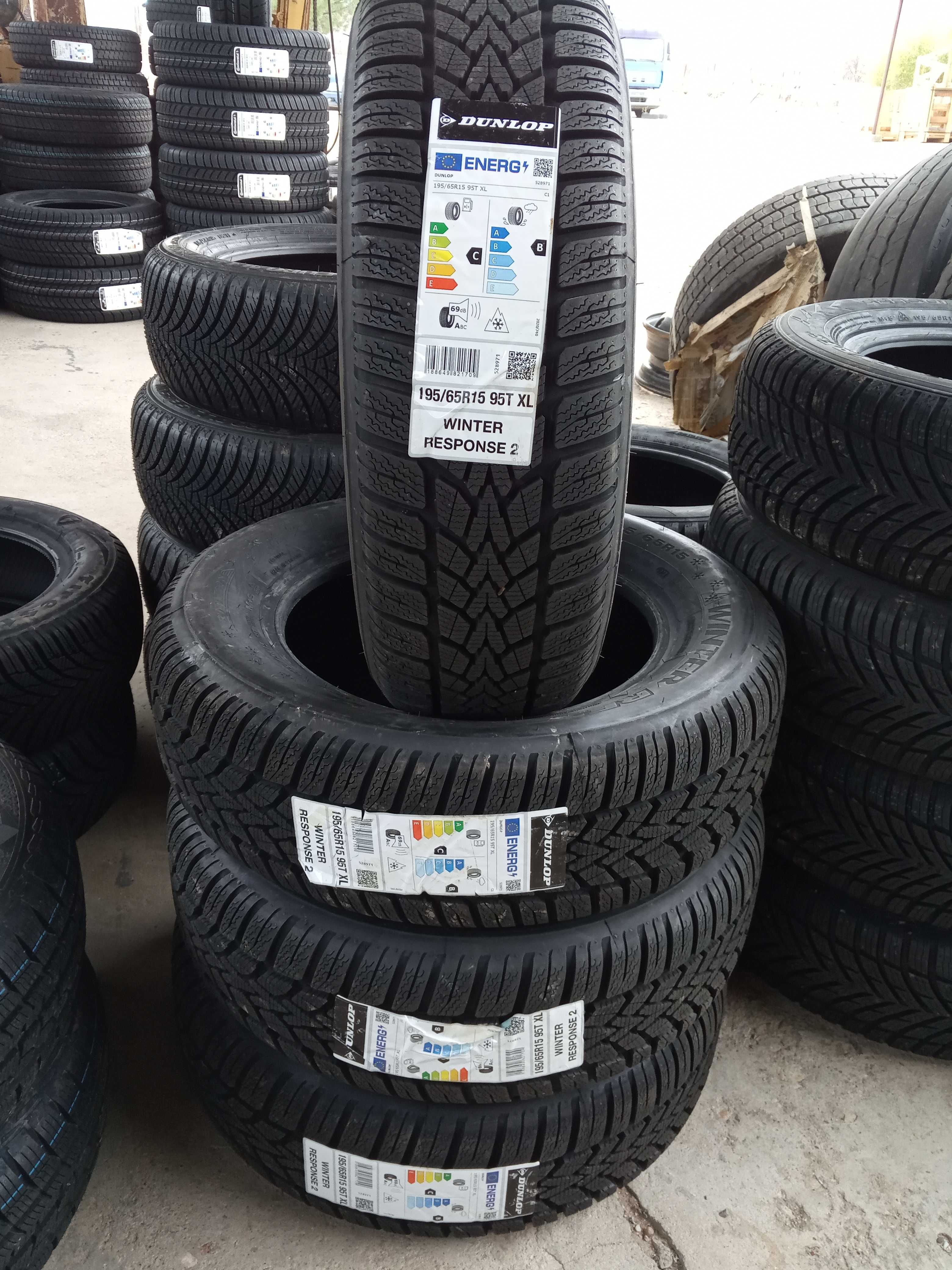 4 Нови зимни гуми 195/65R15 Dunlop Winter Response 2 XL 95T DOT2024