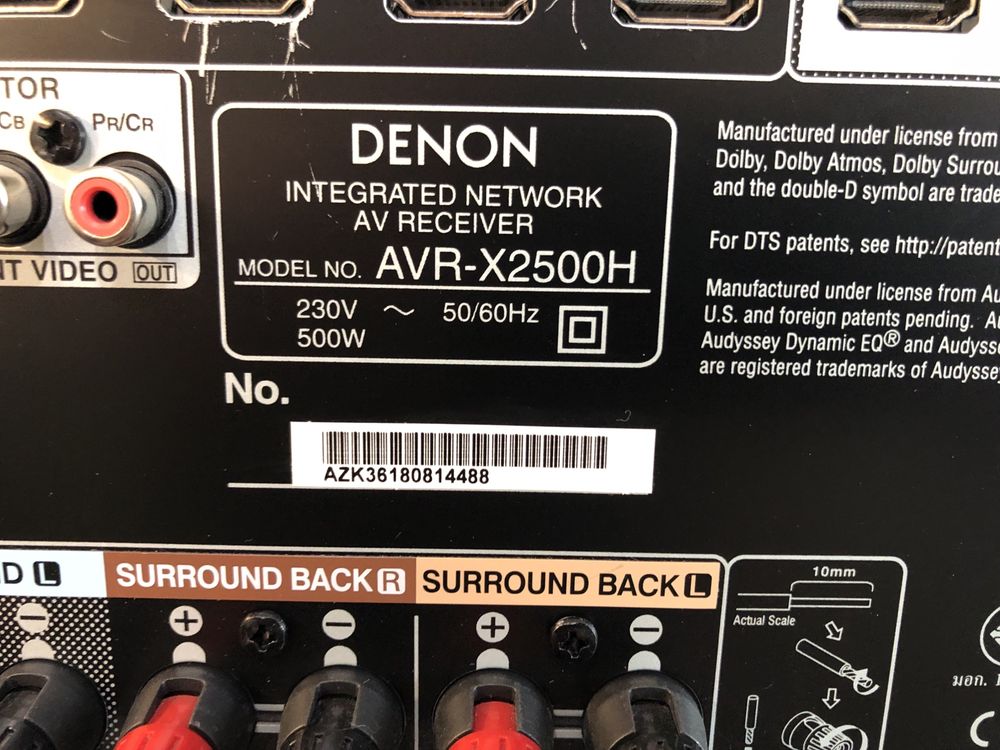 Denon AVR-X2500H Bluetooth