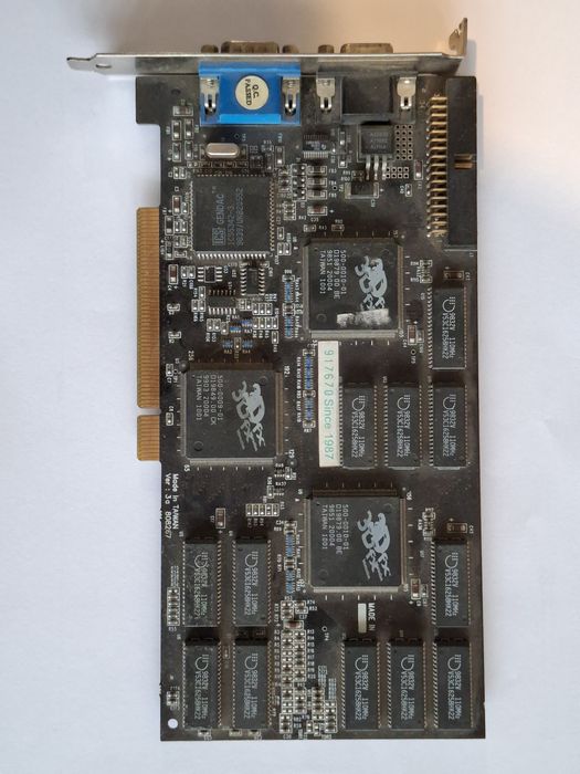 Placa video 3dfx Voodoo2 12MB PCI, functionala, retro gaming/colectie