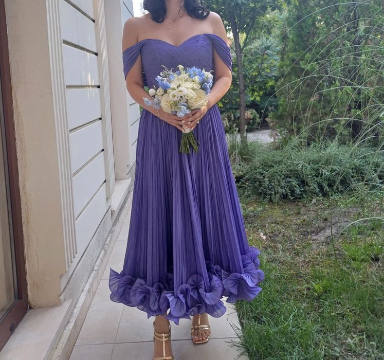 Rochie midi mov Ana Radu