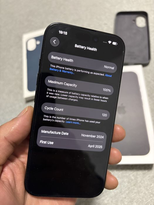 Iphone 16 128GB Black Като НОВ 100% батерия  ,ГАРАНЦИЯ А1