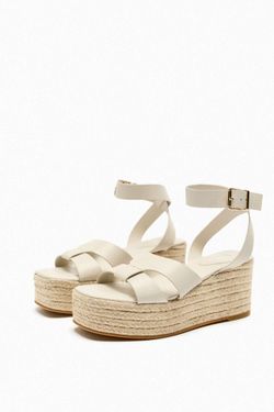 Sandale piele naturala Zara platforma