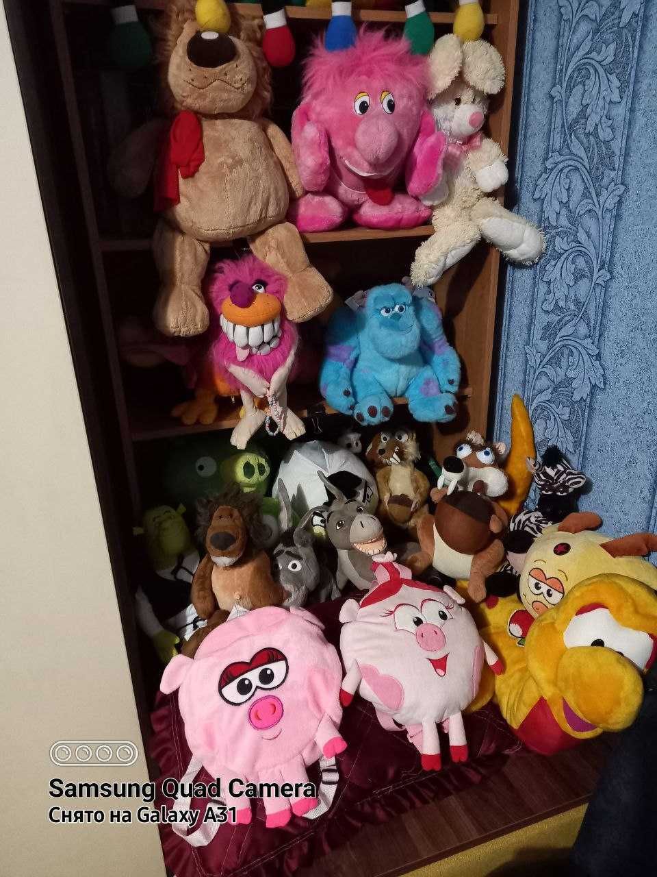ПРОДАЮТСЯ МЯГКИЕ ИГРУШКИ,мультяшные, Валли ,Шрек,Смешарики,Энгри бёрдс