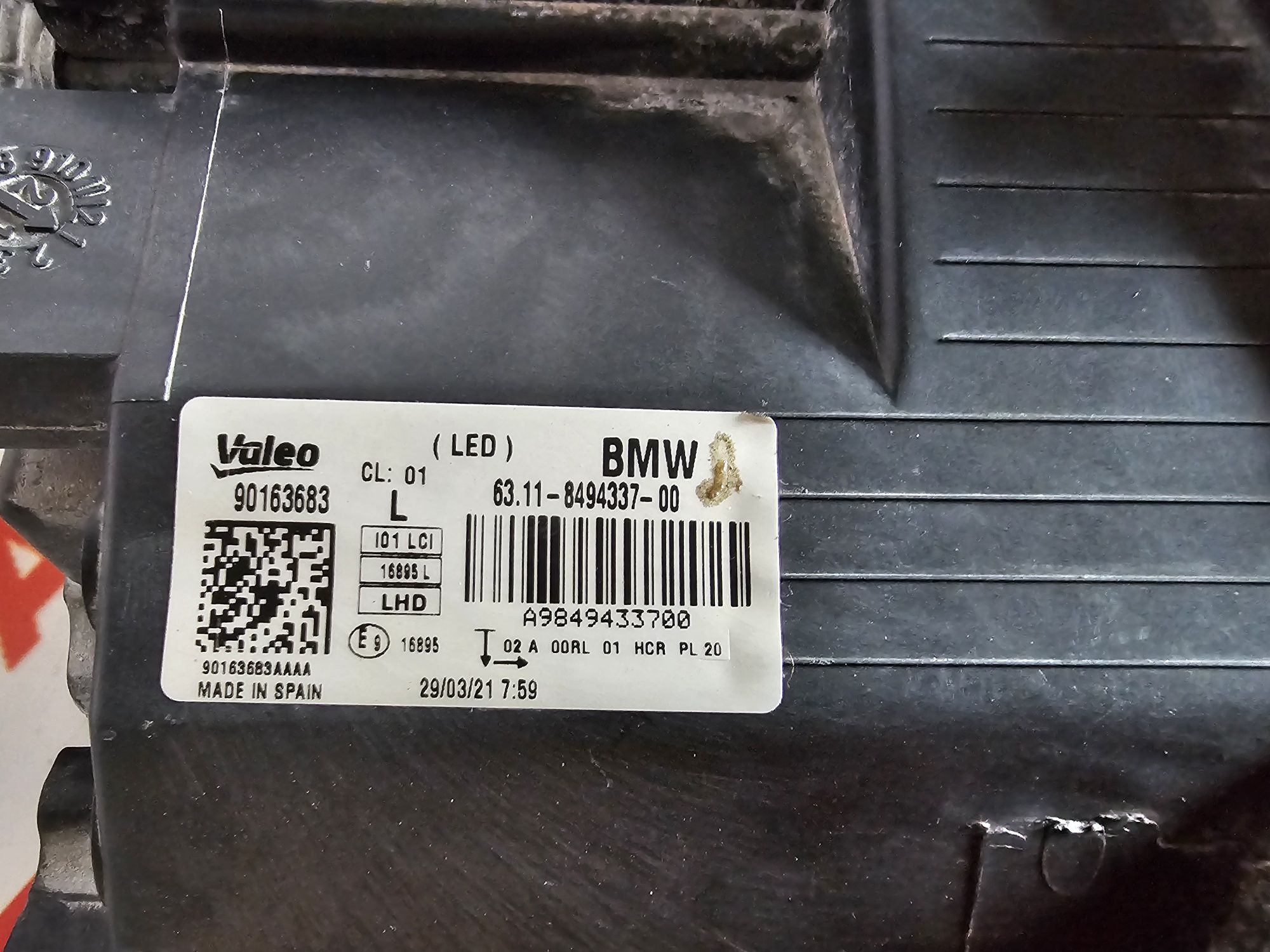 Far stanga led Bmw I3 LCI dupa 2018 cod 8494337