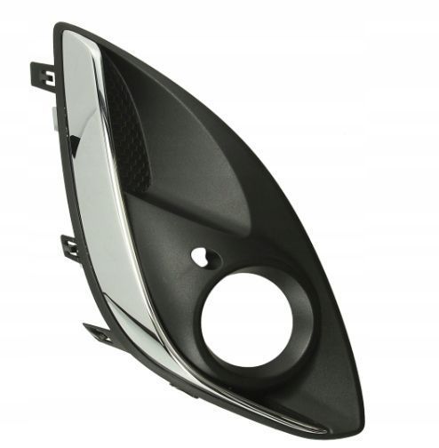 Grila bara Opel Corsa D 01.2011-12.2014, Fata partea Dreapta, Cu gaura pentru proiector, cu element cromat, 1400867