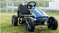 Masinuta kart cu pedale de Mercedes, pentru copii 4-9 ani #Blue