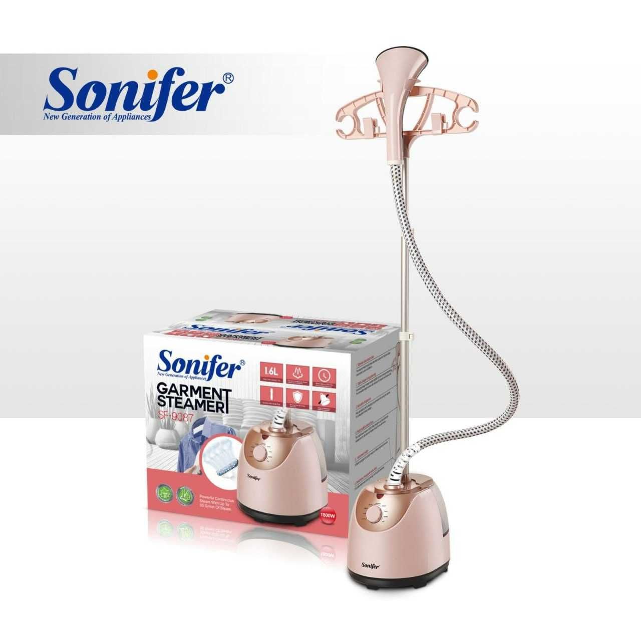 Отпариватель Sonifer SF-9087, 1800W, напольный, / Bug'li dazmol ut48