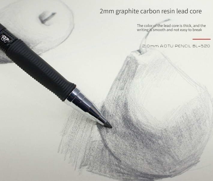 Механичен молив 2 мм автоматичен PVC молив с острилка за графит