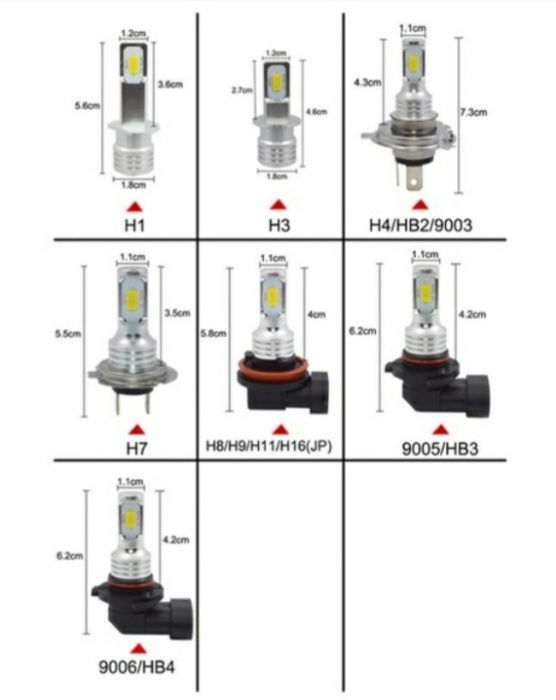 ЛЕД Диодни Крушки Н4 за Фарове Без вентилатор 2 бр. А-3165-3