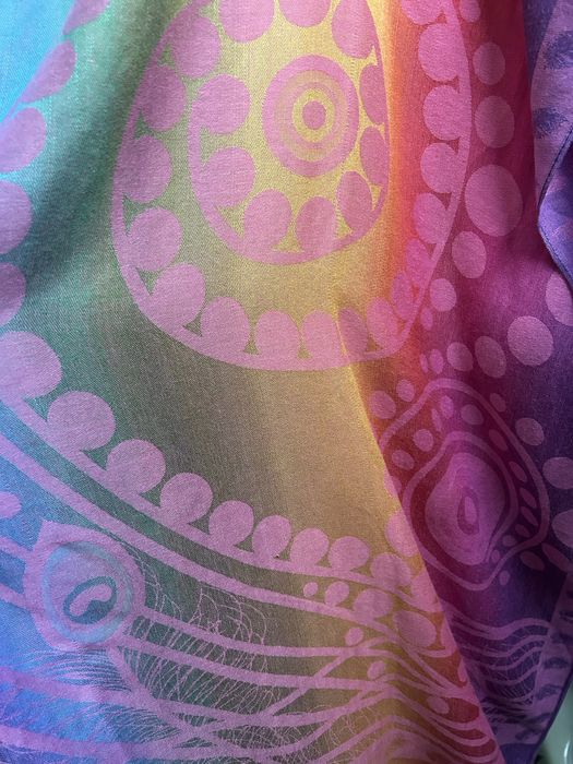 Esarfa premium cu franjuri, casmir si bumbac