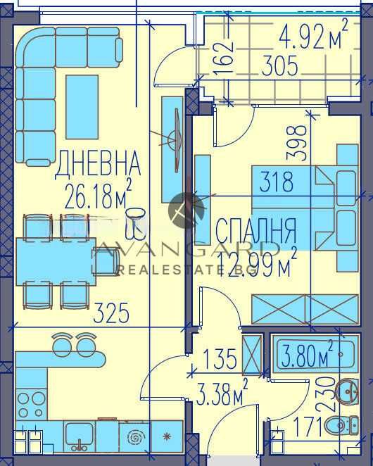 Продава се Двустаен апартамент в Пловдив, Център - 73 кв.м за 1537 €/кв.м - Снимка #1