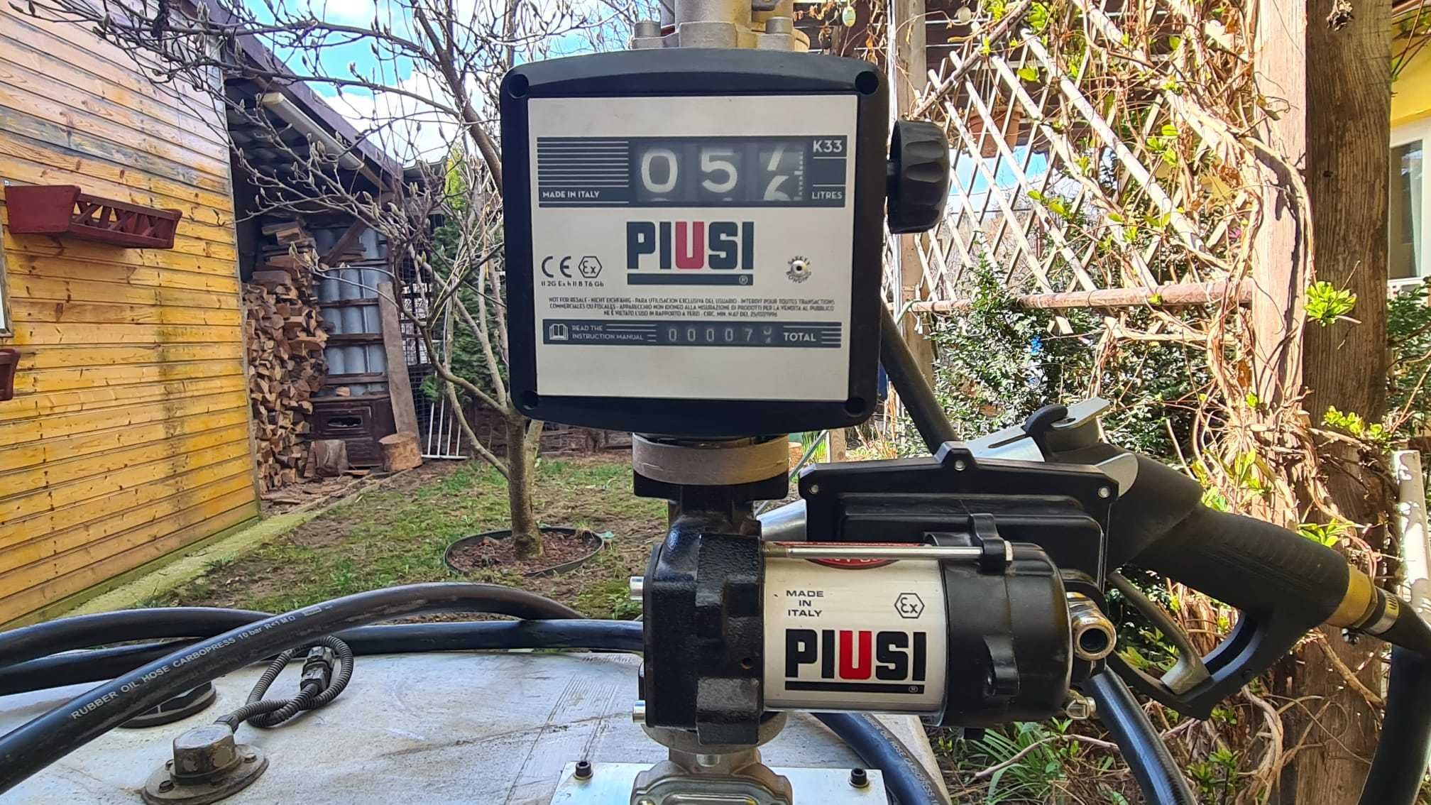 Vând ansamblu PIUSI 12V–Pompă benzină + rezervor aluminiu 400L – 1200€
