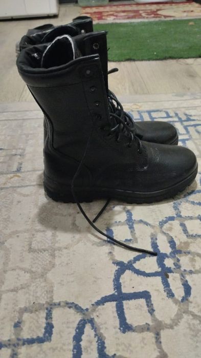 Зимний кожаный берцы