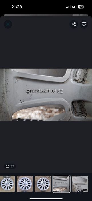 Джанти с гуми Мерцедес 16 mercedes