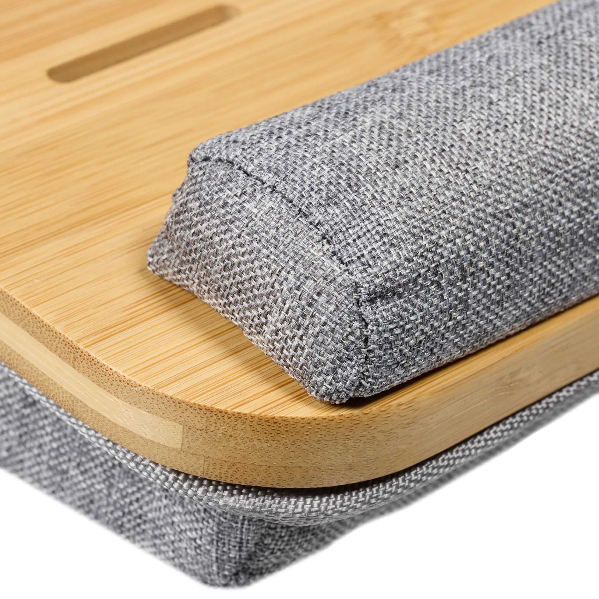 Suport laptop bambus cu mouse pad + suport pentru telefon si tableta