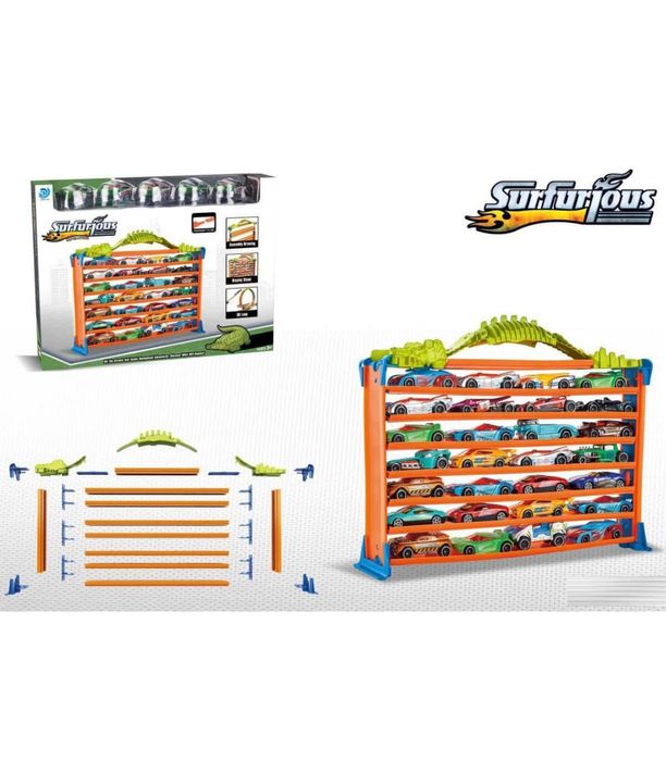 Детски 7-етажен паркинг гараж с 5 колички