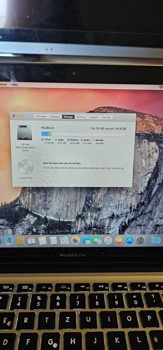 MacBook Pro 13.3'' 8GB RAM 120GB SSD Intel Core i5-Батерия 6часа! топ!