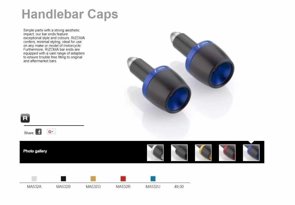 Produse RIZOMA, semnalizari, gripuri, manete, ghidon, capete ghidon