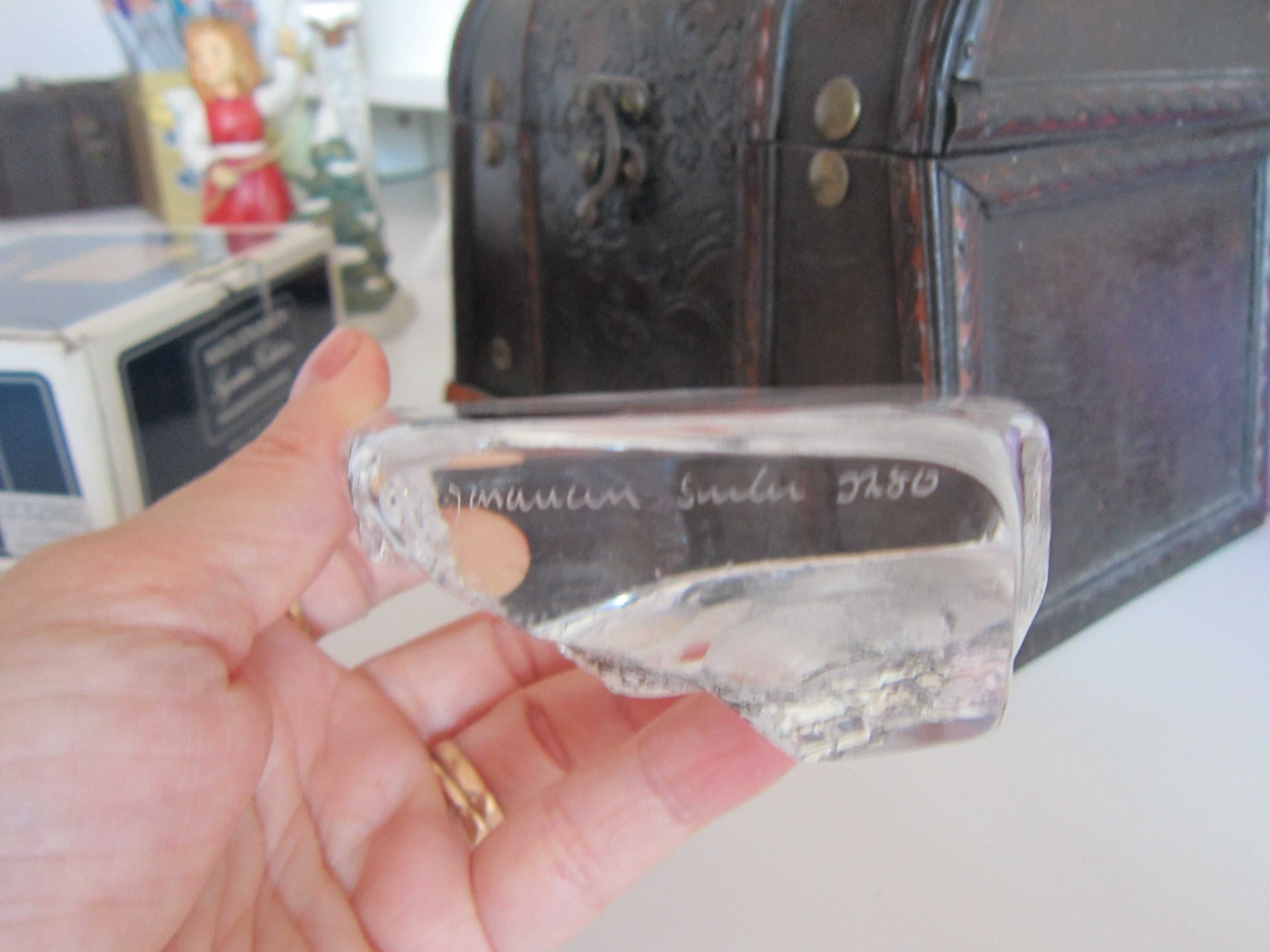cadou rar cristal colectie semnat handmade Suedia '70