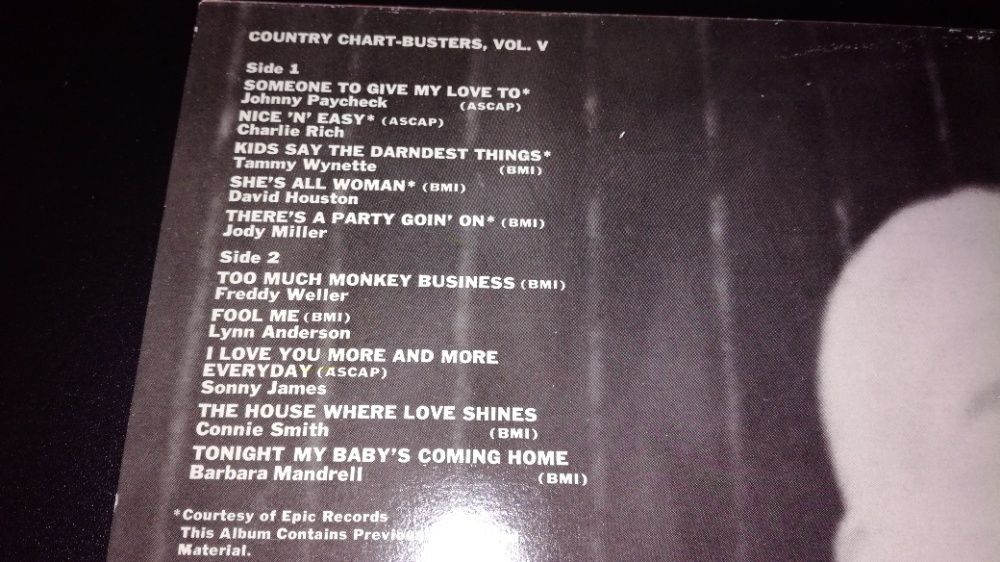 Vinil/vinyl - Country Chart - Busters - set 5 LP