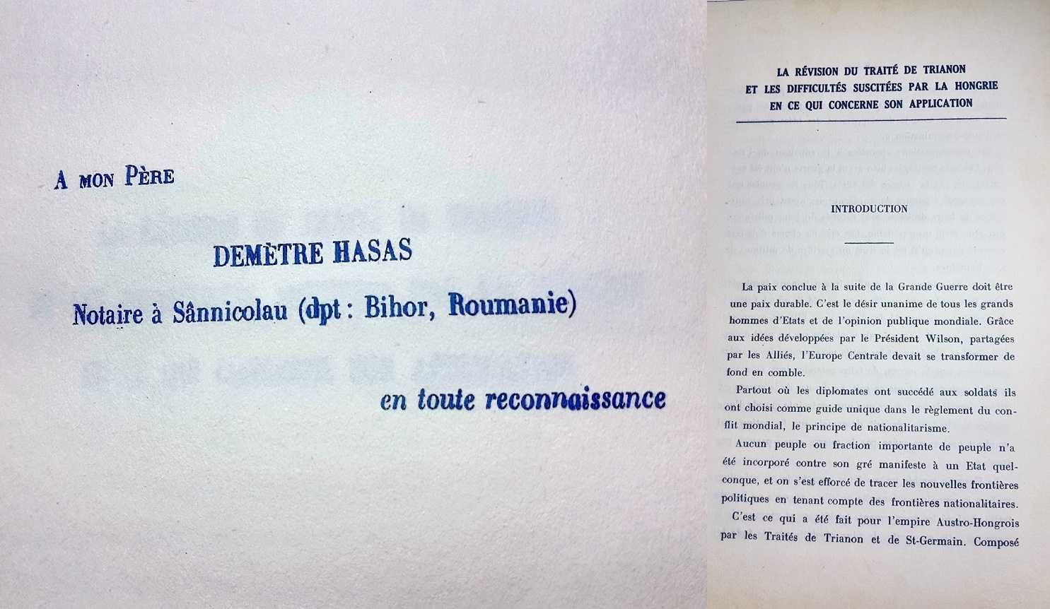 G175-I-Editie veche rara-Revizia Tratatului TRIANON 1928 cu Autograf.