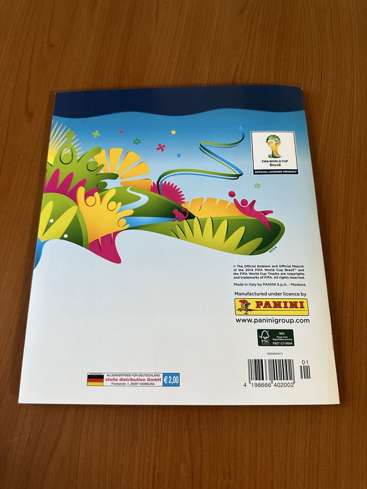 Vand album Panini World Cup 2014