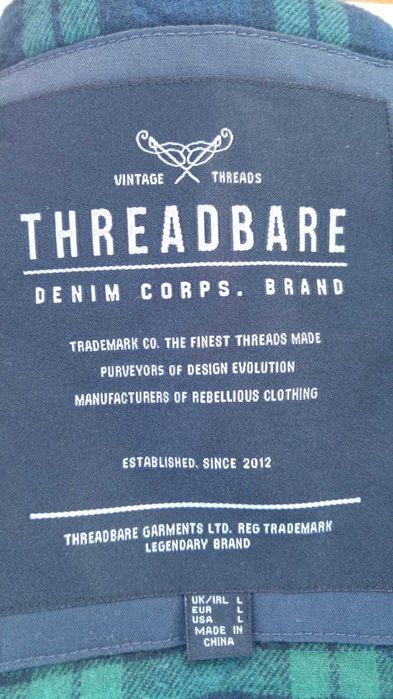 Geaca Threadbare matlasata, masura L, culoare navy