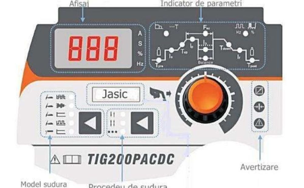 JASIC TIG 200P AC/DC(E201)-Aparat de sudura aluminiu/inox/otel TIG/WIG