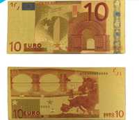 Bancnota fantezie 10 euro placata cu aur
