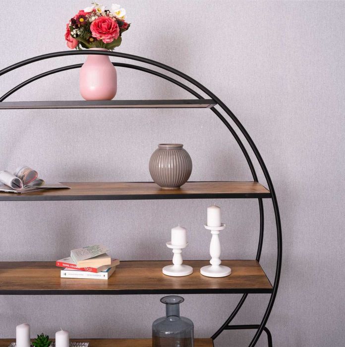 Biblioteca Urbana | Piesa de Mobilier Premium | Metal si Stejar