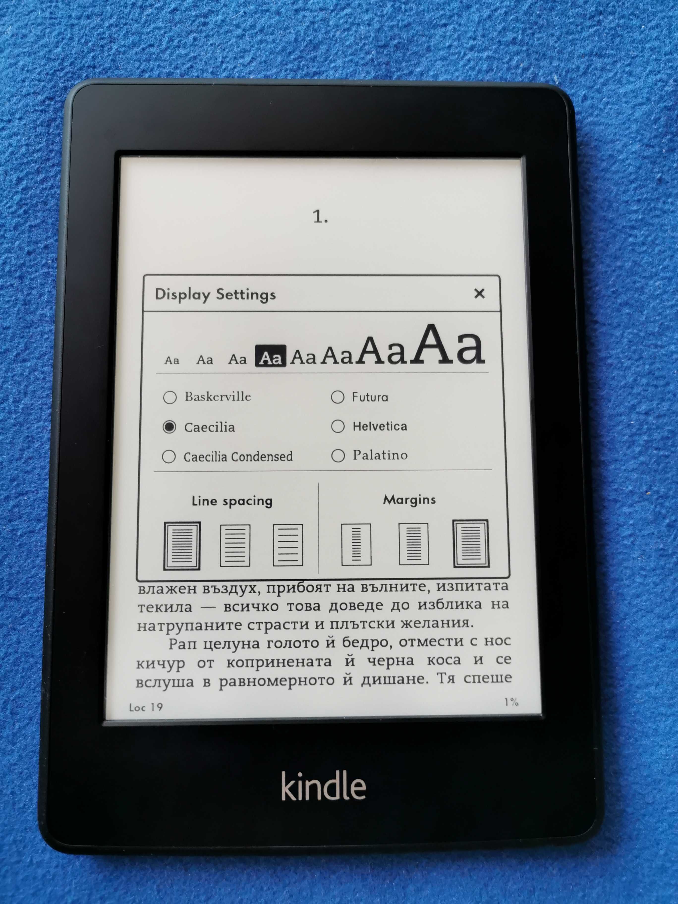 четец Kindle Paperwhite с подсветка