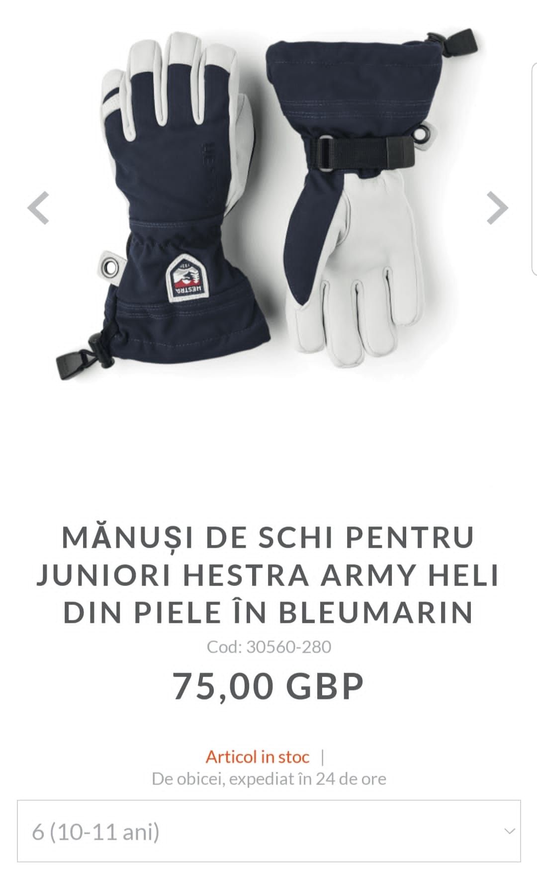 Manusi Hestra Army Leather Heli Ski jr sau dame, 5 degete, nr. 6 sau S