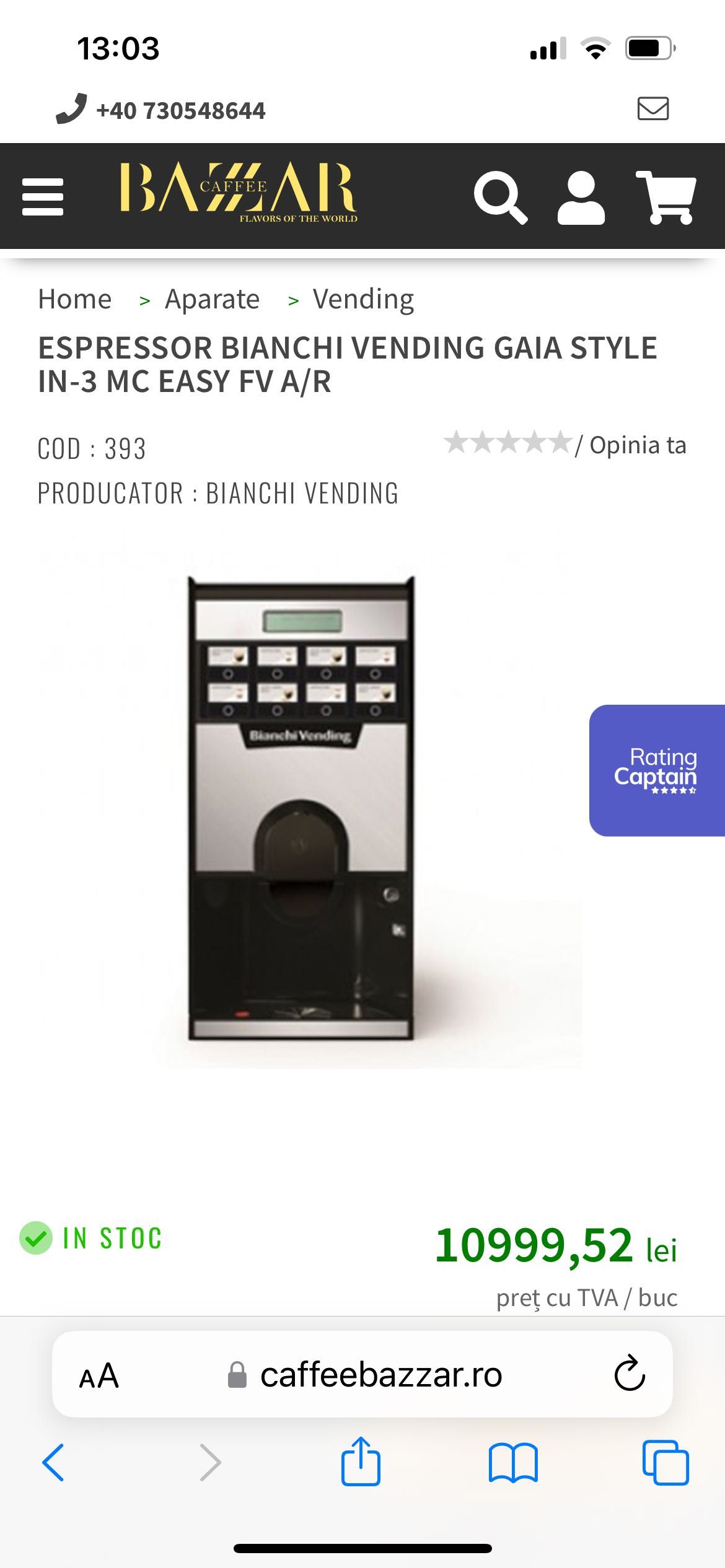 Expressor automat Bianchi Vending
