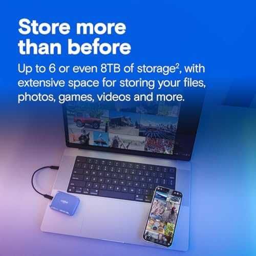 Нов Crucial X10 1TB SSD Игри, 4K Видео, Съвместим с PC/Mac за Бързина