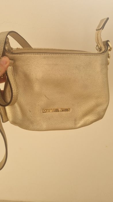 Michael Kors оригинална златиста чанта ест.кожа