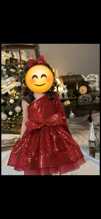 Rochie rosie superba 4-5 ani