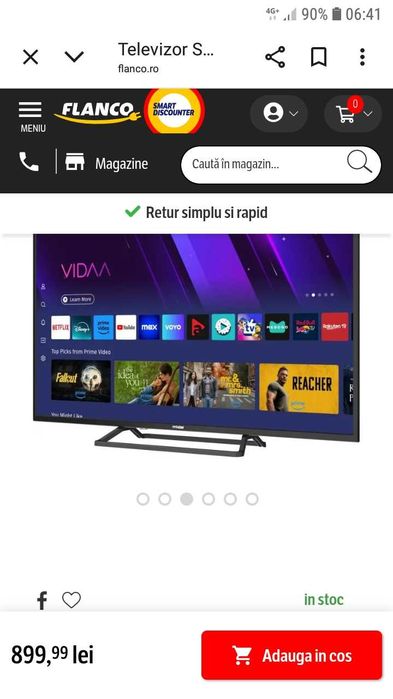 TV Vision Touch, nou, cu factura, tv, cutia sigilată..