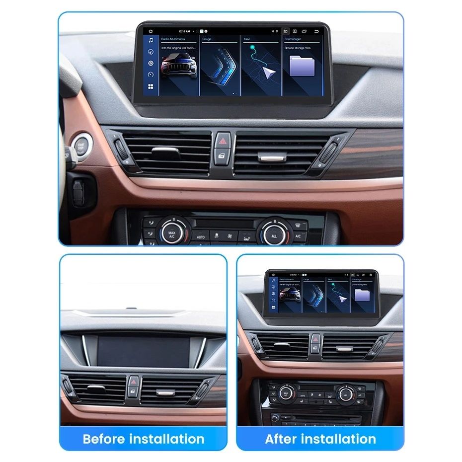 Navigatie android 8 GB BMW X1 e84 Carplay Waze YouTube GPS Bluetooth
