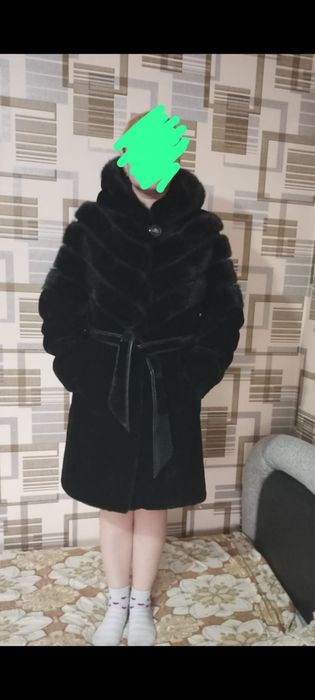 Шуба мутон с норкой 90000