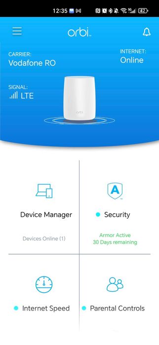 Router wireless Netgear Orbi LBR20 AC2200 LTE router 4G+