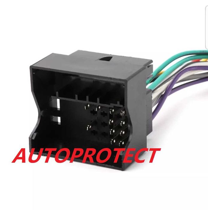 Adaptor EURO ISO QUADLOCK tata mama Skoda Audi cablu mufa radio CD