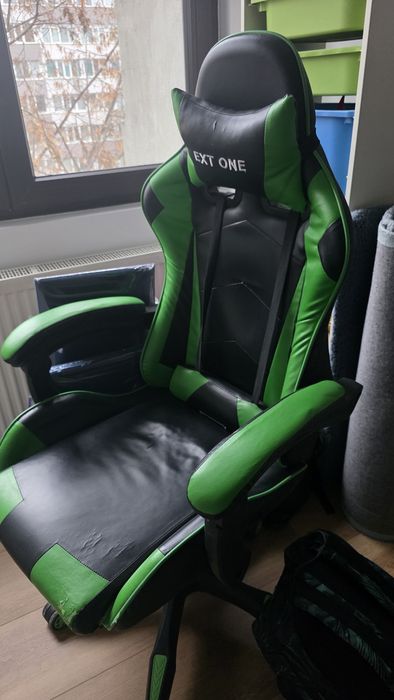 Scaun Gaming Verde-Negru