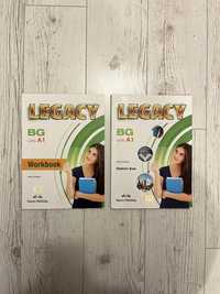 legacy A1 учебник и тетрадка по английски език