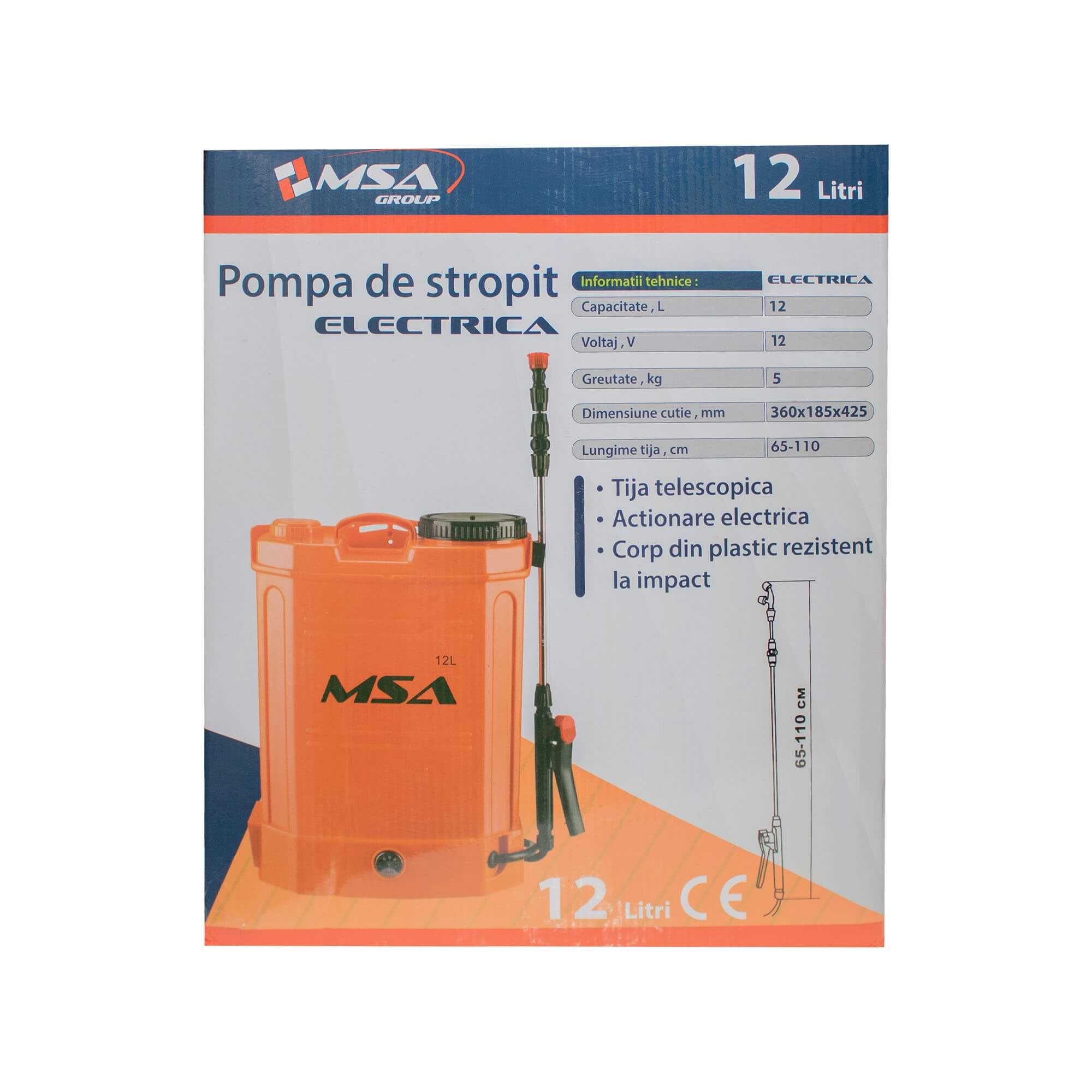 pompa de stropit cu acumulator 12 L MSA