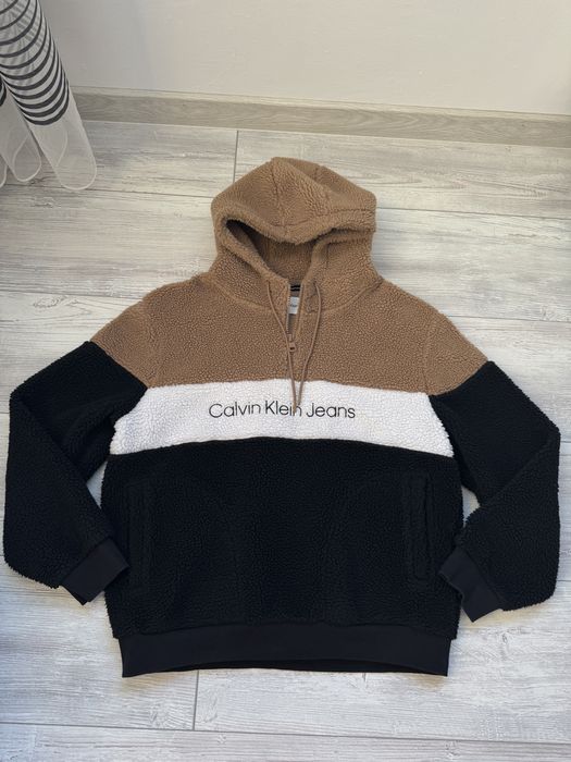 Мъжко! Чисто ново оригинално горнище Calvin Klein fleece Sherpa