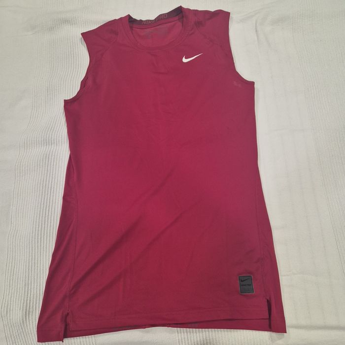 Мъжки потник Nike PRO, XL-умален, цвят бордо