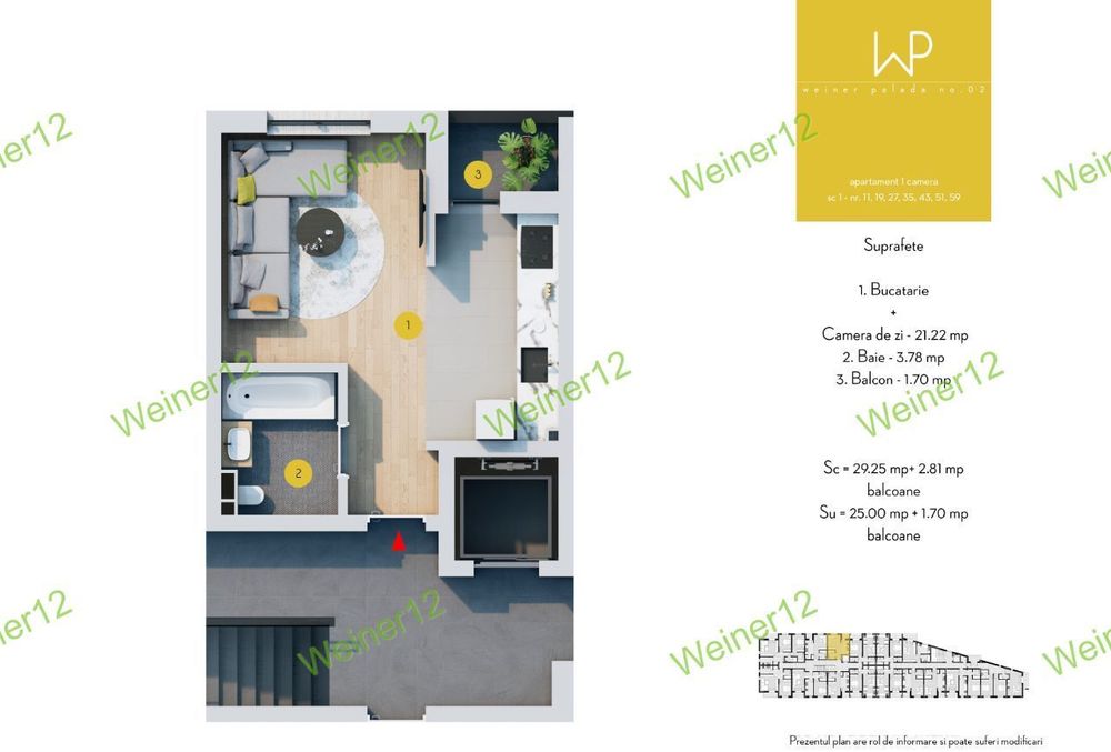 Garsoniera Direct Dezvoltator Militari Str Weiner Palada Proiect Nou