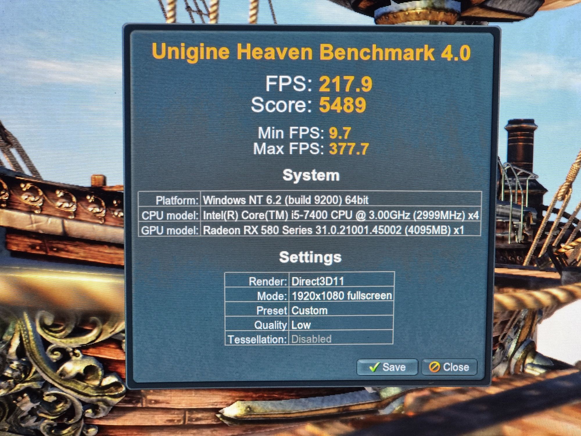 Геймърски Компютър /i5 7400/16GB RAM/ SSD-512GB/RX 580