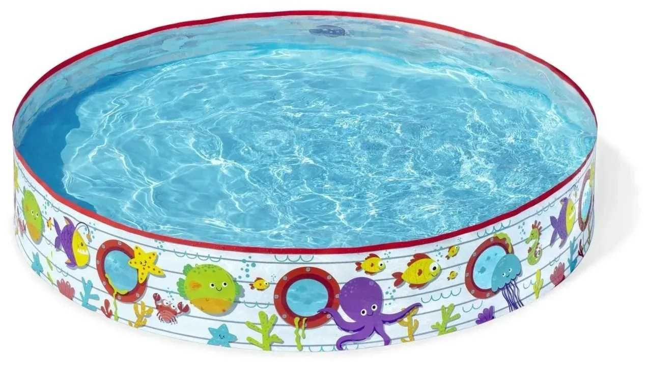 Детски басейн Bestway с твърд борд 152 x 25 см, PVC, морски свят